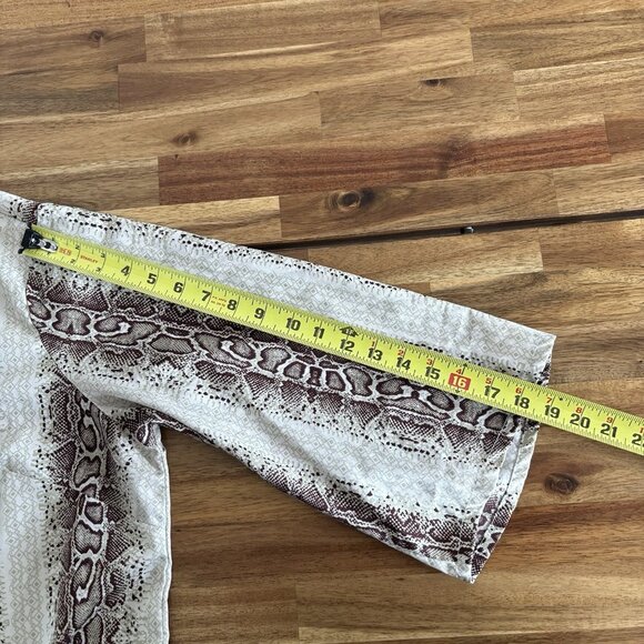 Mph Collection Women’s 3x Snake Print Blouse Top Snake Print Boho Artsy Office - Picture 13 of 14